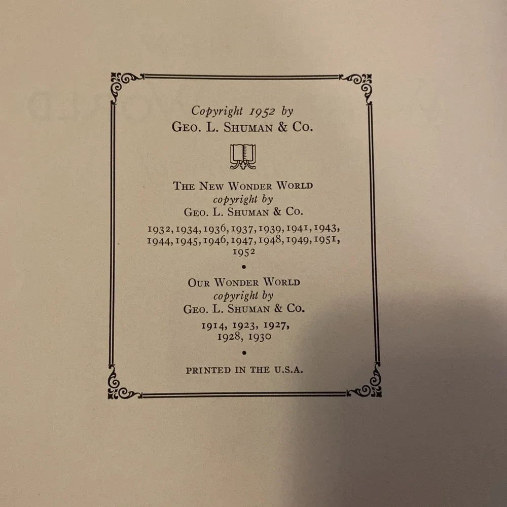 The New Wonder World-Vol 6-Sports Pastimes and Handicraft by Geo L. Shuman, 1952